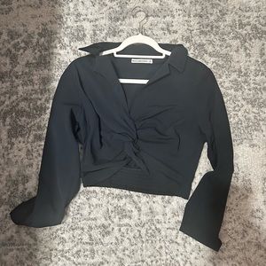 Abercrombie black crop top